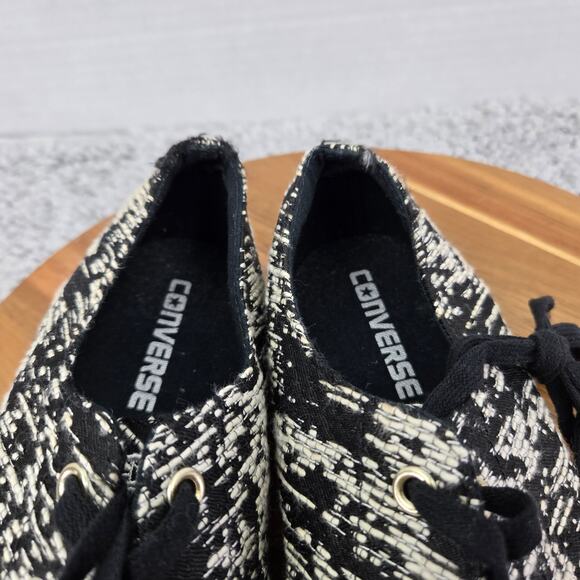 Converse Womens 9 CTAS All Star Ox Gemma Low Black White Oreo Y2K Daily Sneakers - Picture 11 of 12